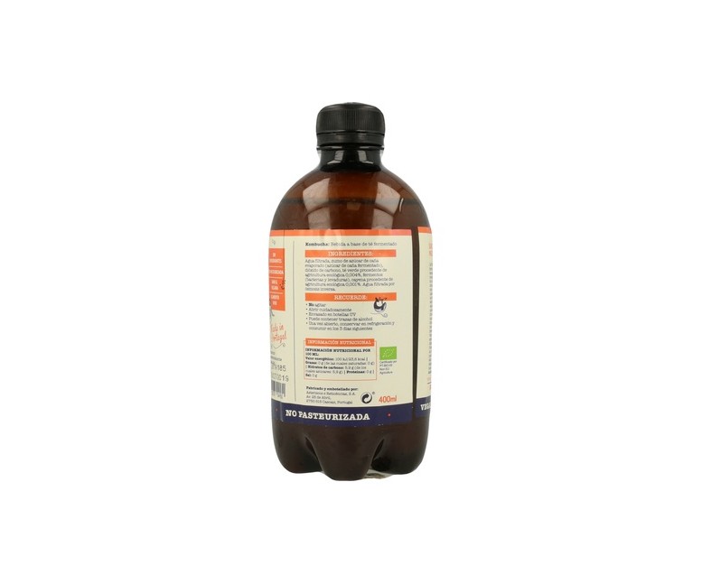 Bebida kombucha té limón y pimienta de cayena bio 400 ml Captain Kombucha