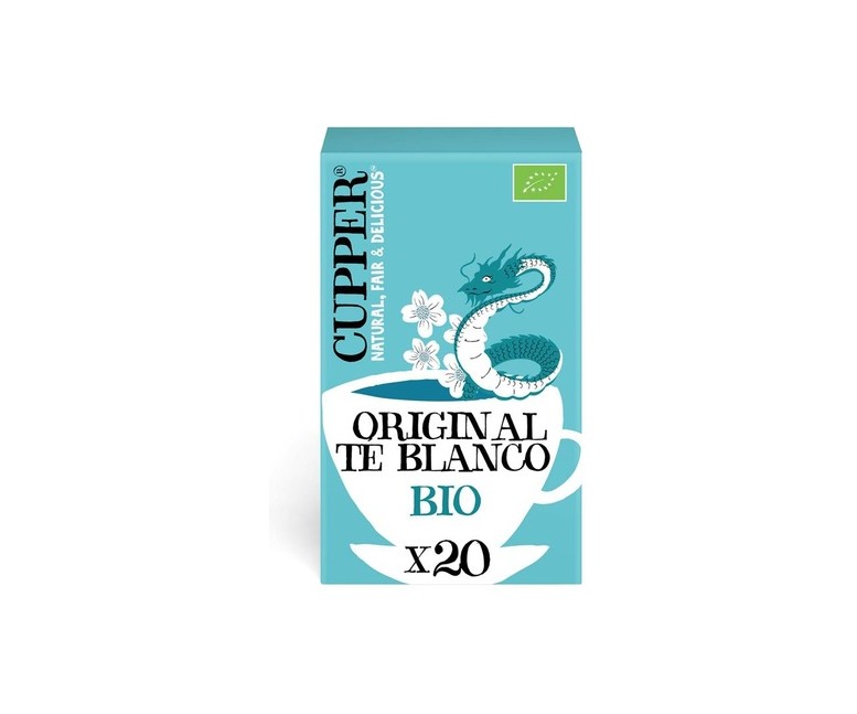 Infusión té blanco clásico Bio 20 bolsitas infusoras Cupper