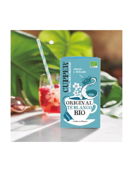 Infusión té blanco clásico Bio 20 bolsitas infusoras Cupper
