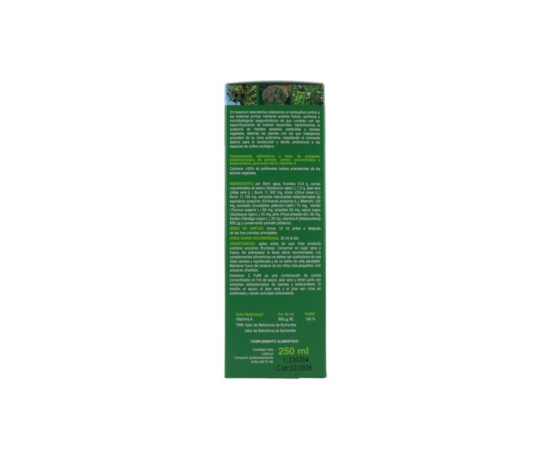 Herbetom 2 Pulm Respir 250 ml Bioserum
