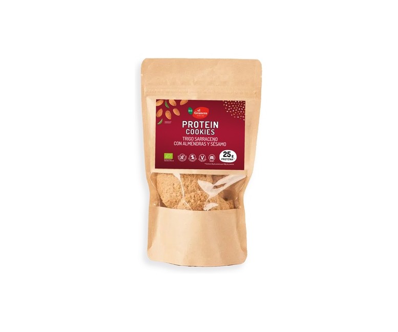 Galletas protéicas almendra y sésamo Bio 130 g (Almendra) El Granero Integral