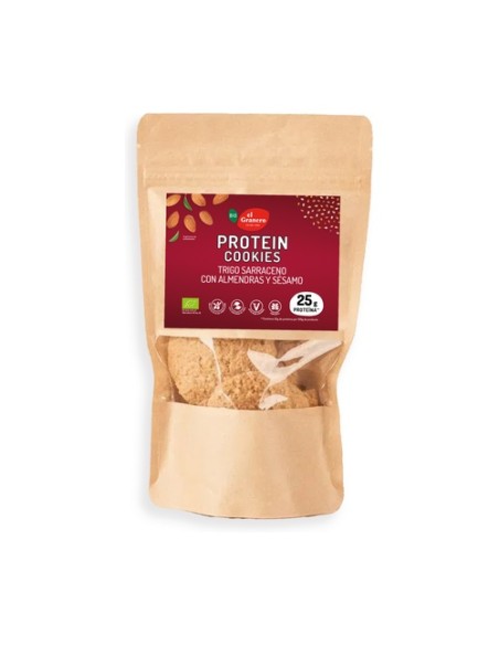 Galletas protéicas almendra y sésamo Bio 130 g (Almendra) El Granero Integral