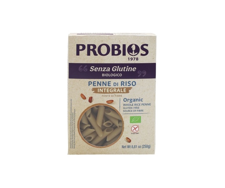 Penne de arroz integral bio sin gluten 250 g Probios