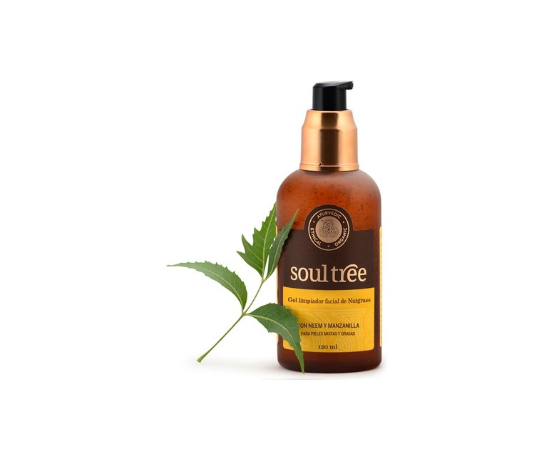 Gel limpiador facial Nutgrass Sin jabón 120 ml de gel Soultree