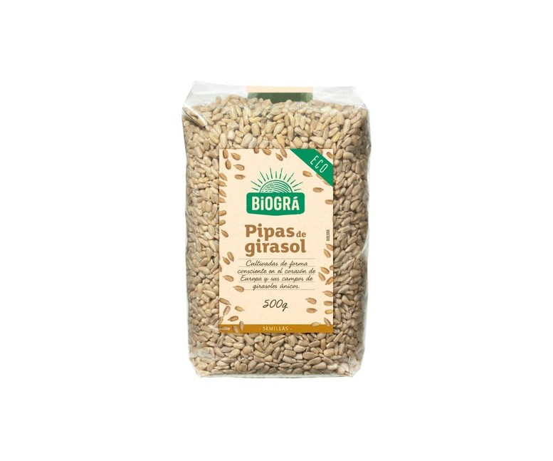 Pipas de Girasol Peladas 500 g Biográ