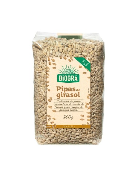 Pipas de Girasol Peladas 500 g Biográ