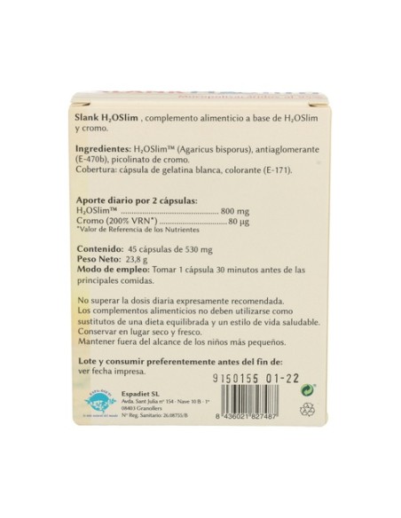 Reddir Slank H2O Slim 45 cápsulas Espadiet