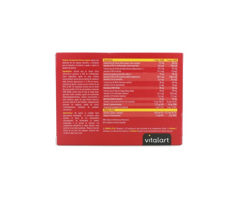 Circulación Piernas Ligeras 60 comprimidos VITALART