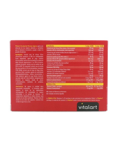 Circulación Piernas Ligeras 60 comprimidos VITALART