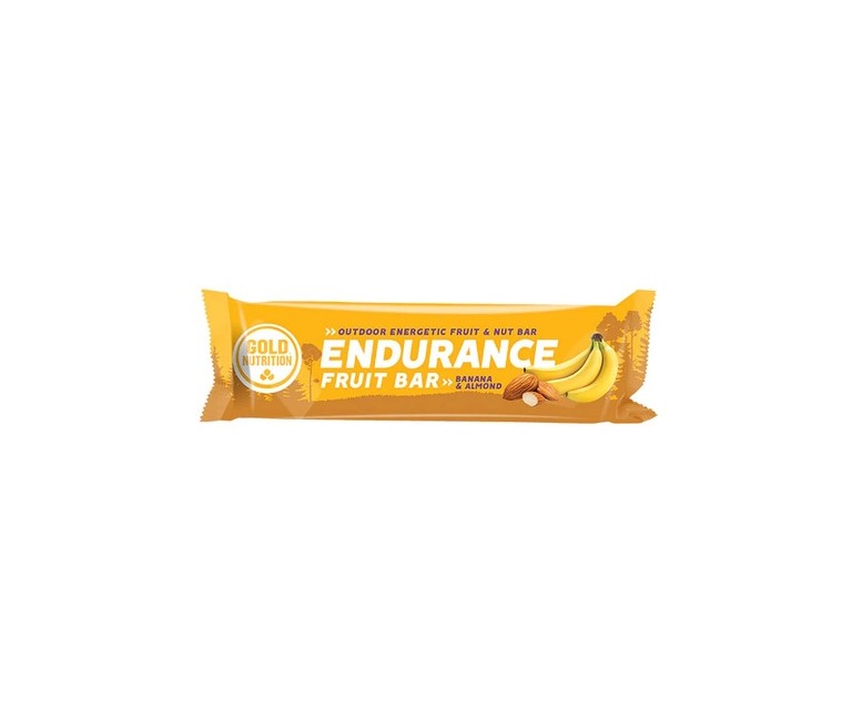 Caja de barritas energéticas Endurance fruit almendra plátano 15 barritas de 40g Gold Nutrition