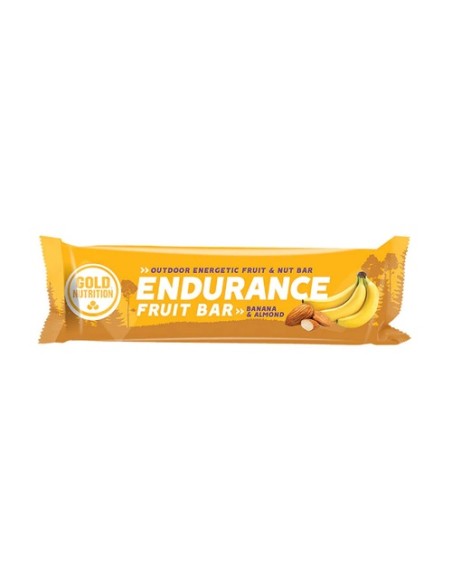 Caja de barritas energéticas Endurance fruit almendra plátano 15 barritas de 40g Gold Nutrition