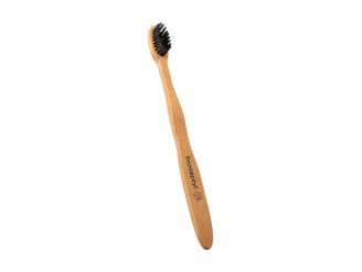 Cepillo de dientes de madera para adultos suave negro