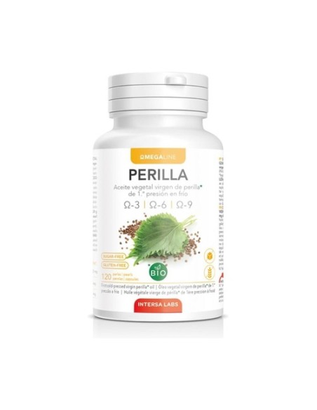 Perilla aceite vegetal virgen omega 3, 6, 9 120 perlas de 550mg Intersa