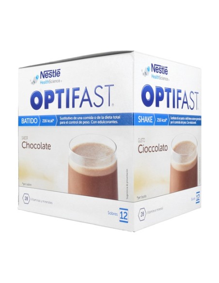Optifast Batido Chocolate 12 sobres de 55g (Chocolate) Optifast