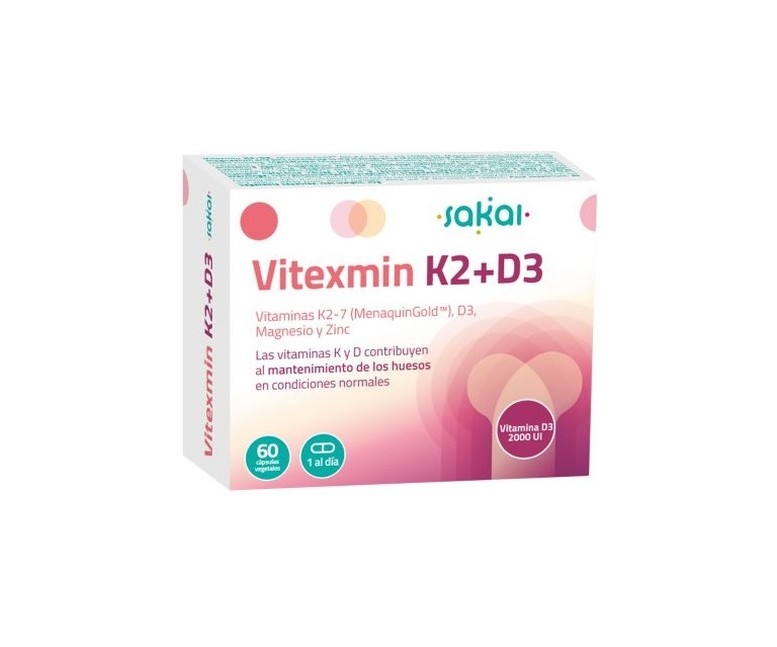Vitexmin K2+D3 60 cápsulas vegetales (Loto) Sakai