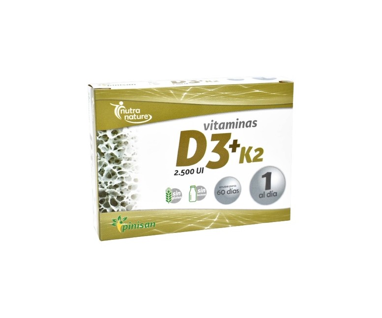 Vitamina D3+K2 60 cápsulas Pinisan