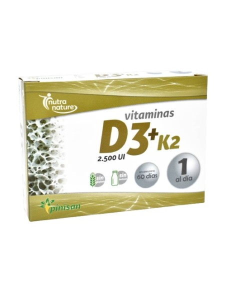 Vitamina D3+K2 60 cápsulas Pinisan