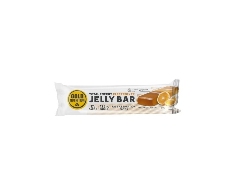Pack Jelly bar total energy electrolyte naranja 15 unidades de 30 g Gold Nutrition