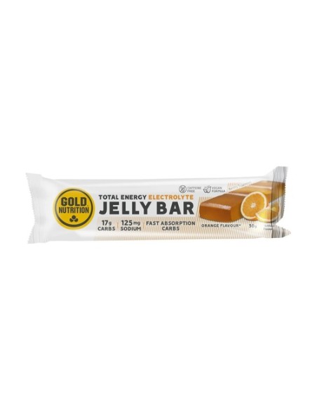 Pack Jelly bar total energy electrolyte naranja 15 unidades de 30 g Gold Nutrition