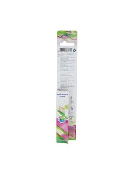 Recambio cepillo dientes natural medium-hard 4 unidades Yaweco