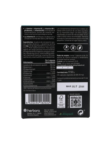 Neuroaten Klamath 30 cápsulas Herbora
