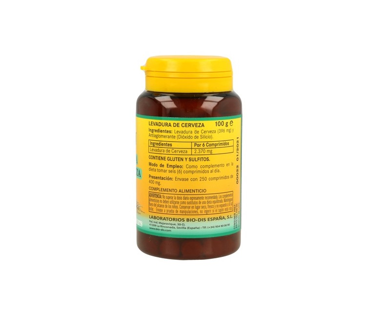 Levadura de Cerveza 250 comprimidos de 400mg Nature Essential
