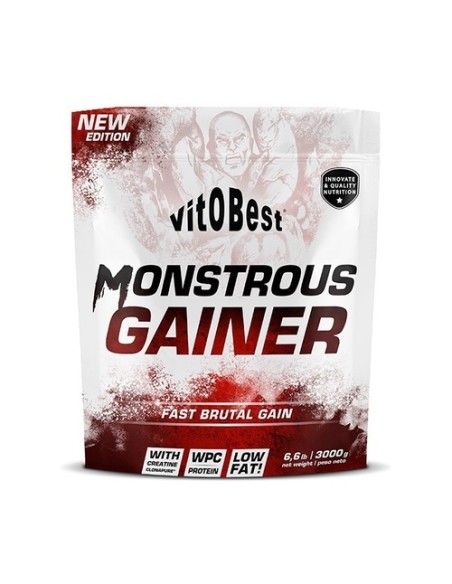 Monstrous Gainer 2200 chocolate 3 kg de polvo (Chocolate) VIT.O.BEST