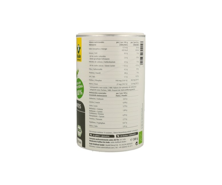 Proteína De Guisantes Eco 300 g Raab