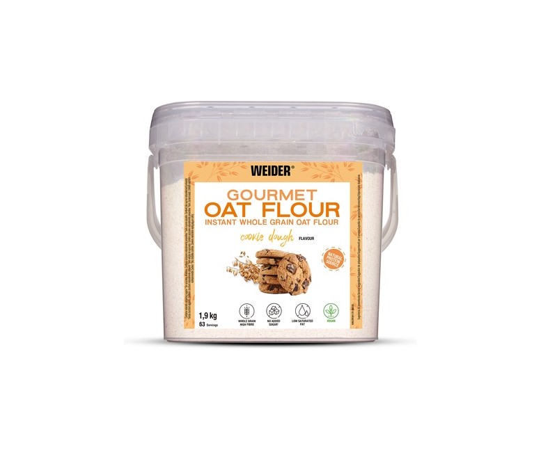 Harina de avena integral instantánea de galleta 1,9 kg de polvo (Galleta) Weider