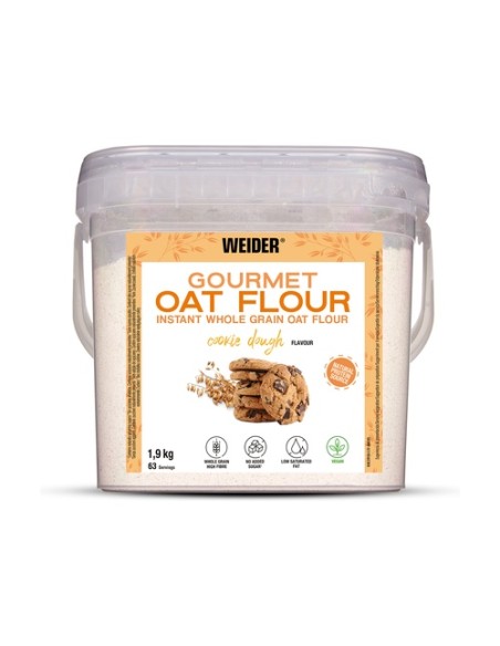 Harina de avena integral instantánea de galleta 1,9 kg de polvo (Galleta) Weider