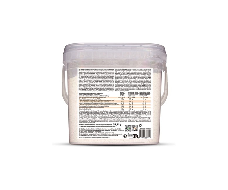 Harina de avena integral instantánea de galleta 1,9 kg de polvo (Galleta) Weider