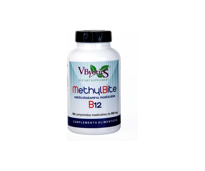 Methylbite metalcobalamina B12 180 comprimidos de 500mg Vbyotics