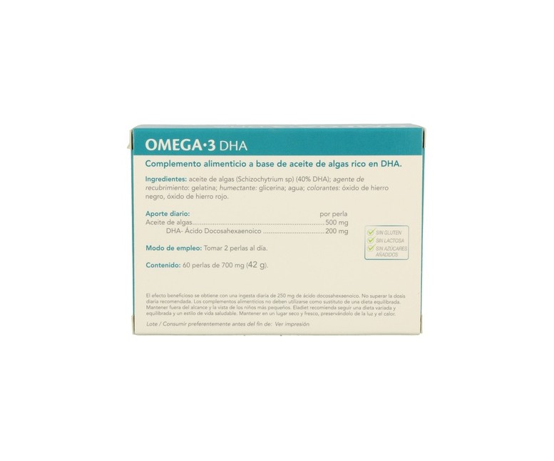 Omega 3 DHA 60 perlas de 400mg Eladiet