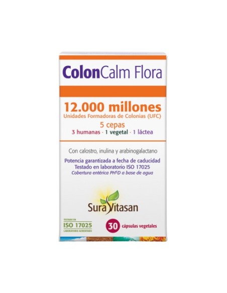 Colon Calm Flora 30 cápsulas vegetales Sura Vitasan