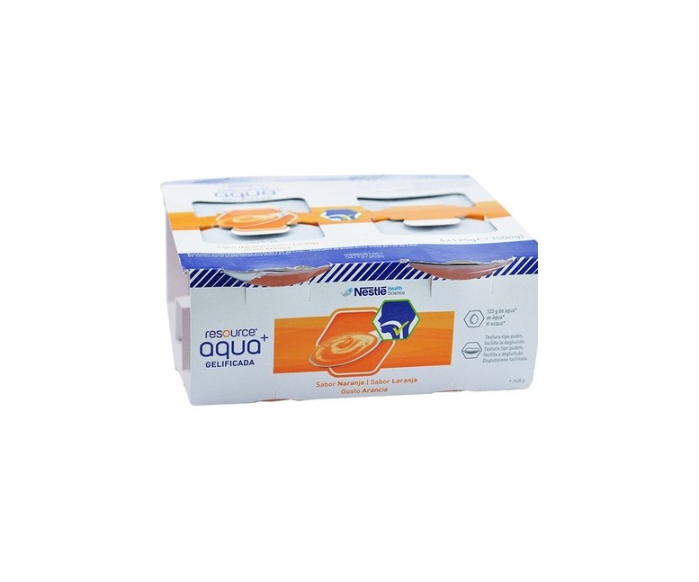 Resource Aqua+ Gelificada Naranja 4 unidades MERITENE