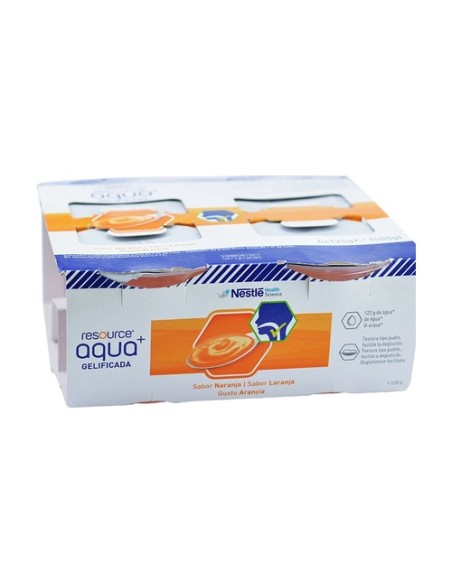 Resource Aqua+ Gelificada Naranja 4 unidades MERITENE