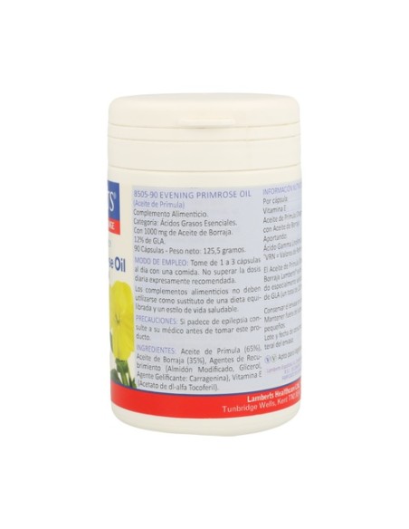 Aceite de prímula con borraja 90 cápsulas Lamberts