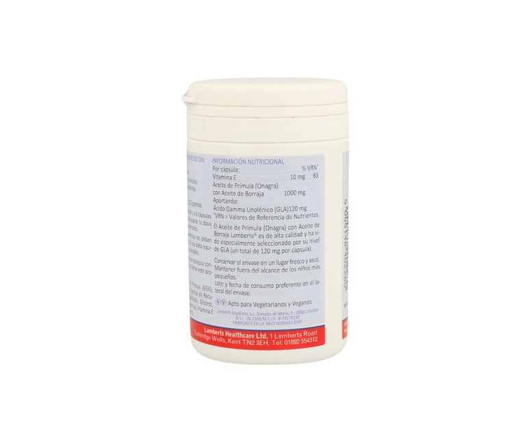 Aceite de prímula con borraja 90 cápsulas Lamberts
