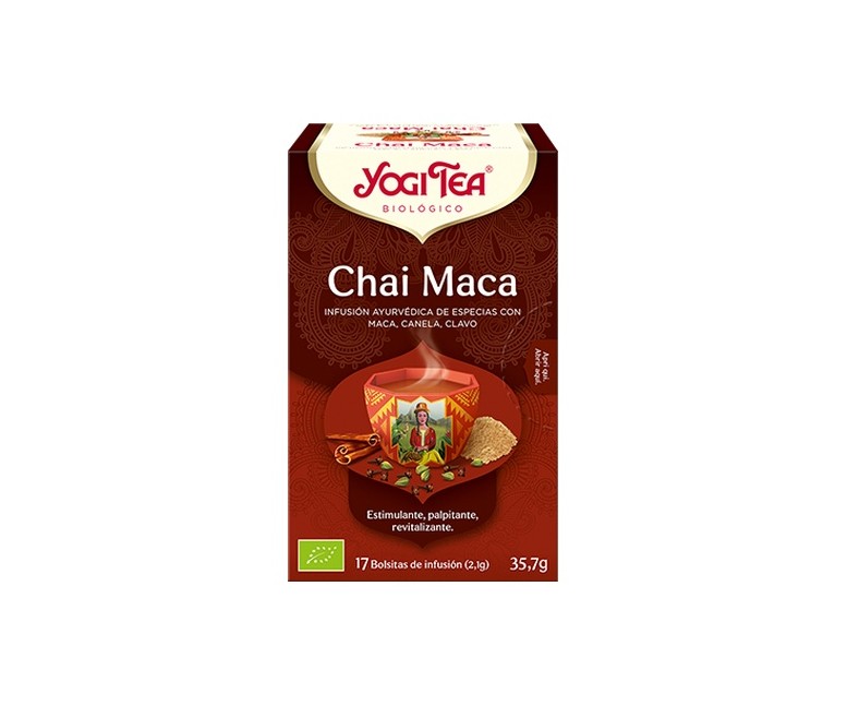 Chai maca organic 17 bolsitas infusoras de 2.1 g Yogi Tea