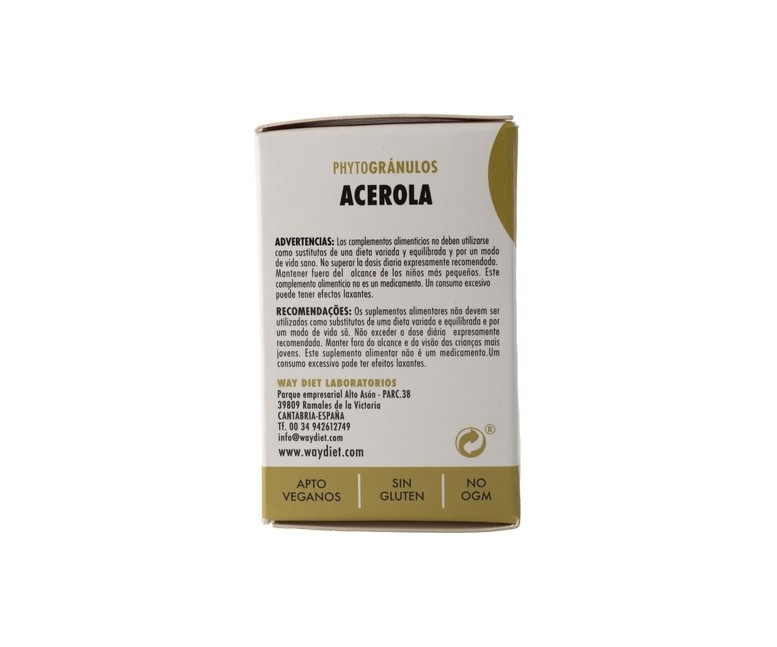Phytogranulos Acerola Vitamina C 45 cápsulas Waydiet
