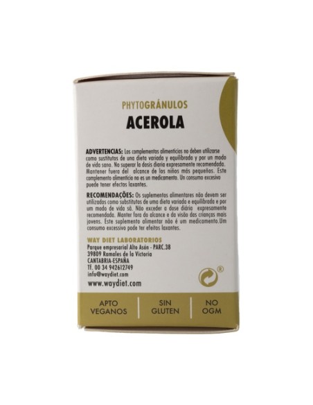 Phytogranulos Acerola Vitamina C 45 cápsulas Waydiet