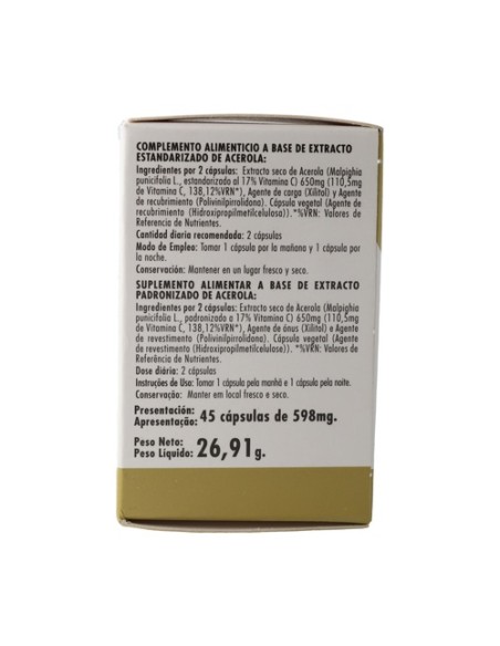 Phytogranulos Acerola Vitamina C 45 cápsulas Waydiet