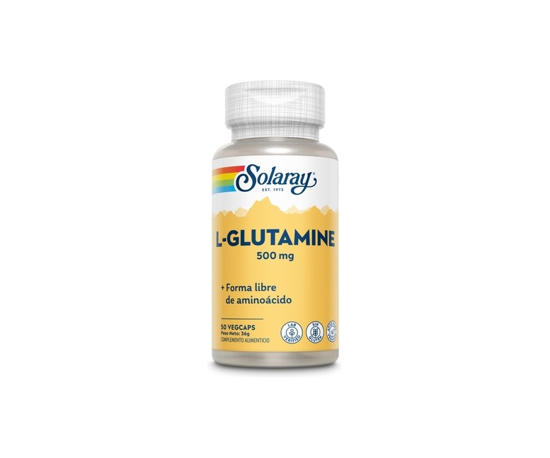 L-Glutamine 50 cápsulas vegetales de 500mg Solaray