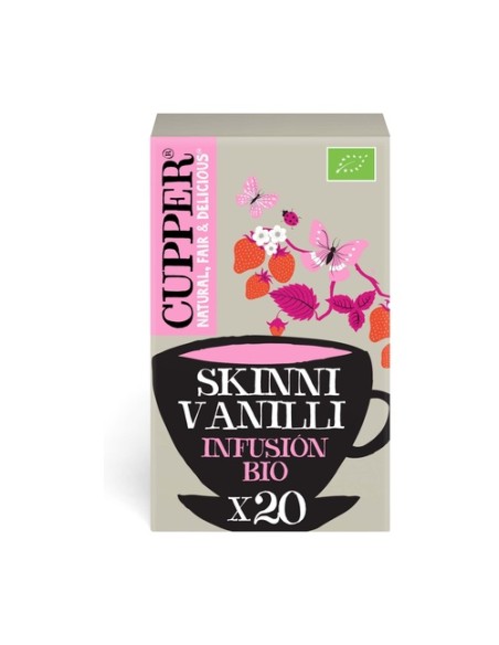 Infusión Skinni Vanilli de fresa y vainilla Bio 20 bolsitas infusoras Cupper