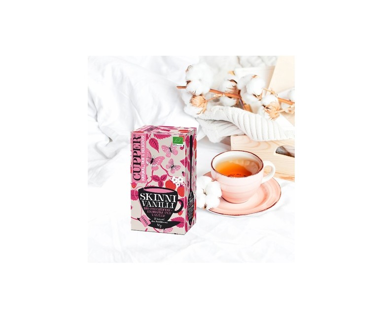 Infusión Skinni Vanilli de fresa y vainilla Bio 20 bolsitas infusoras Cupper