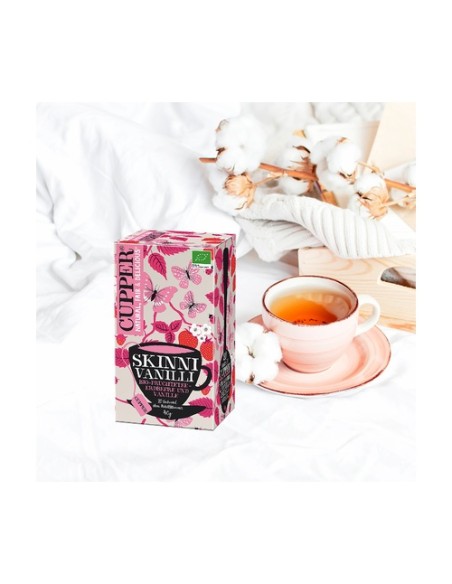 Infusión Skinni Vanilli de fresa y vainilla Bio 20 bolsitas infusoras Cupper