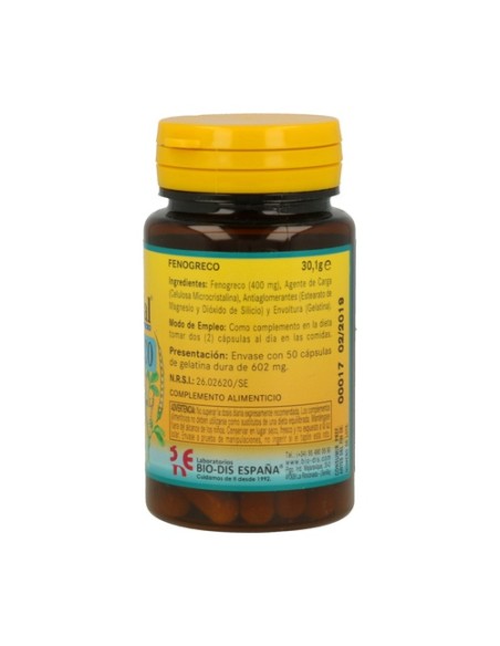 Fenogreco 50 cápsulas de 400mg Nature Essential