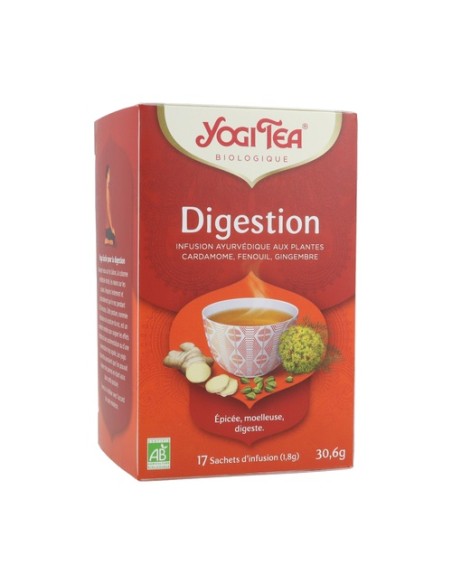 Infusión digestión 17 bolsitas infusoras de 1.8g Yogi Tea