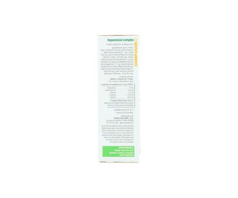 Composor 3 XXI hepavesical complex 50 ml Soria Natural