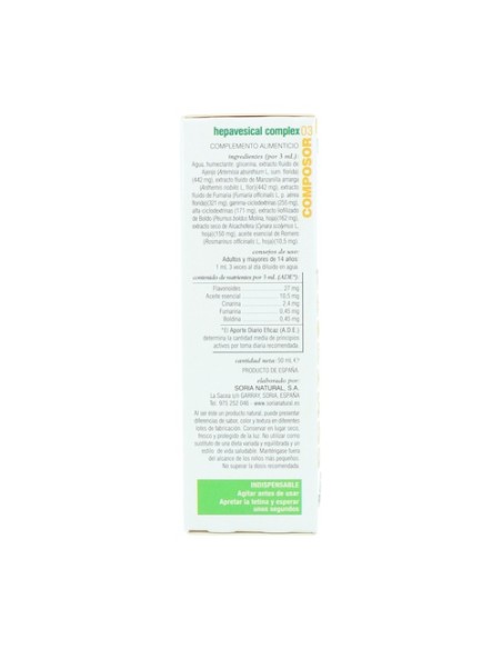 Composor 3 XXI hepavesical complex 50 ml Soria Natural